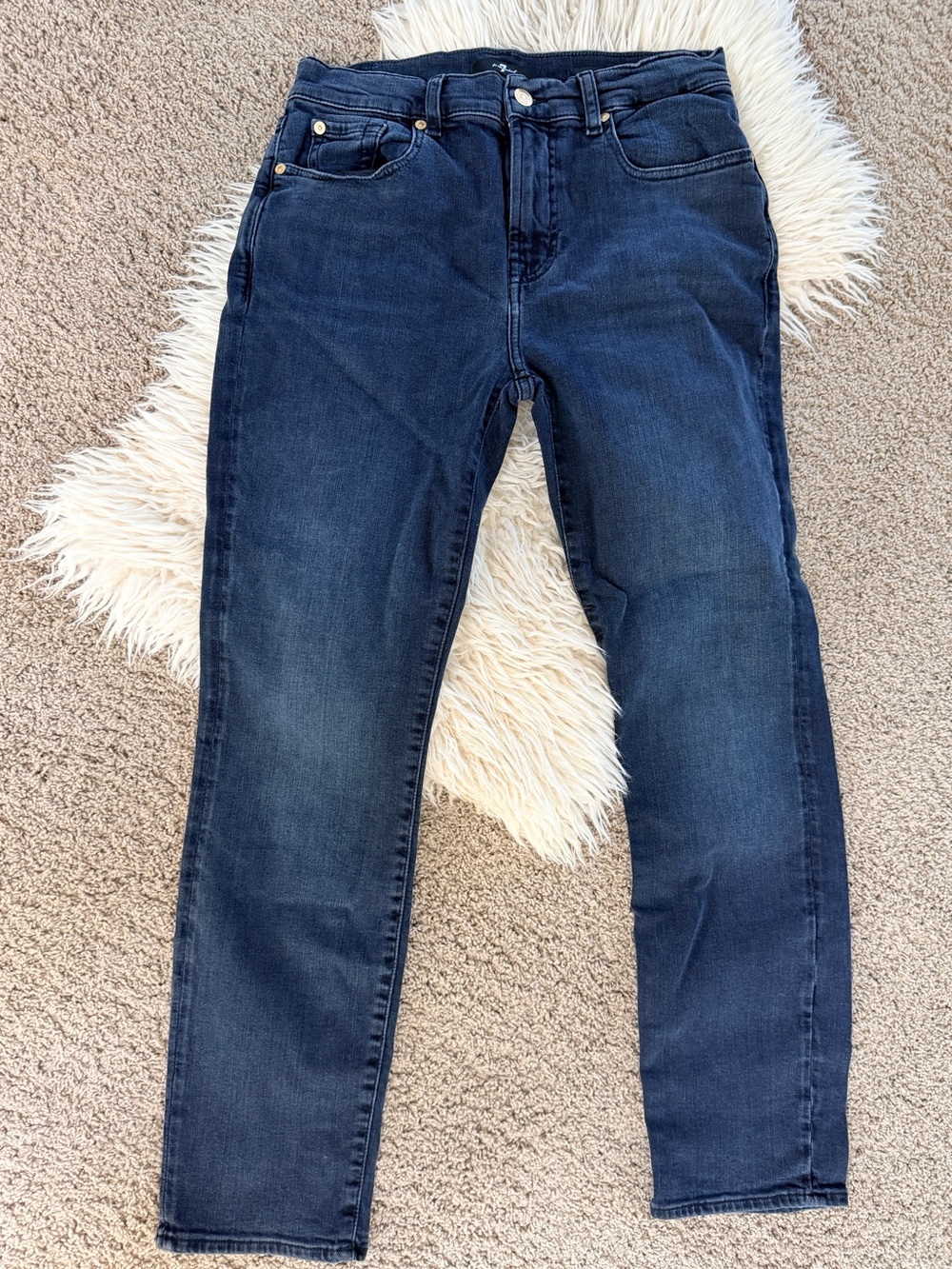 7 for All Mankind Slim fit Women's Dark Blue Stretch Jeans